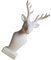 CORHAD Miniatur-hirschfigur Aus Keramik Für Den Schreibtisch Nordischer Stil Hirsch-Ornament Weiß 1 Stück