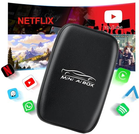 CarPlay Wireless Adapter, YouTube Netflix Android Auto Wireless CarPlay Dongle Convert OEM Wired Carplay AA to Wireless, Compatible with 98% of Vehicles with CarPlay for iPhone