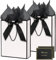 Gift Bags for Presents, 2 Pack Medium Paper Bags with Bow Ribbon Tissue Paper Cards Thank You Gift Bag with Handles for Christmas Holiday Birthday Shopping Bags(Black,White)