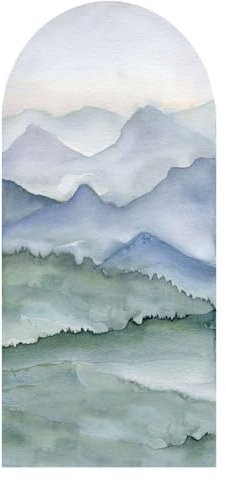 Hartendief Über den Bergen-Tapete | Für Baby- & Kinderzimmer | Kinderzimmerdesign | Handgemalt & nachhaltig