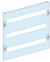 PrismaSeT G Active - Plastron modul. découpé-8M-3 rangées axe 150-L600-RAL9003 - LVS03223