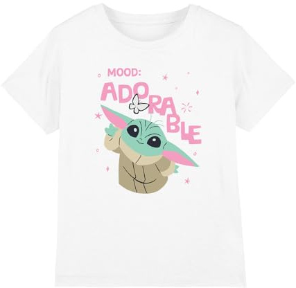 Star Wars Boy's Grogu Mood Adorable Unisex Kids T Shirt T-Shirt