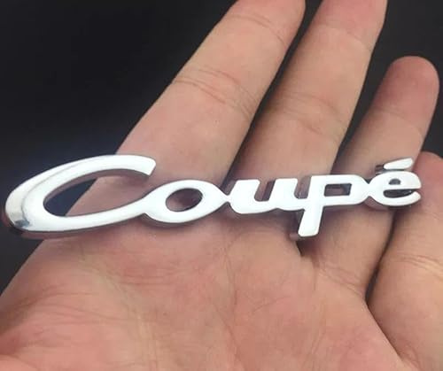 Coupe Emblem Badge Auto Aufkleber Schriftzug Sticker car Coupe XCBW Silber