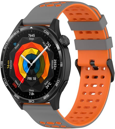 SITAFU Bracelet Compatible pour Samsung Galaxy Watch 3 45mm/46mm/Huawei GT 2 46mm, 22mm Souple Silicone Bracelets Sport Remplacement pour Samsung Gear S3 Frontier Compatible pour Hommes Femmes