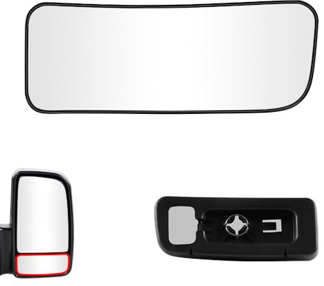 SENZEAL Spiegelglas Beifahrerseite mit Trägerplatte für Mercedes-Benz Sprinter 906 2006-2018 VW Crafter 2006-2016 A0028112033 2E1857588A Unbeheizt Außenspiegel Glas Ersatz Unten Rechts