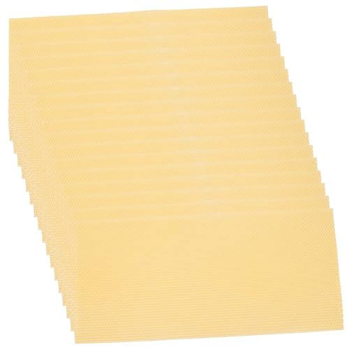 Bienenstock Mittelwandplatte 30 Stück Beewax Gelb für Imker Bedarf | Moderate Härte, Wiederverwendbar, Hohe Ausbeute, Nestbau für Kerzenmachen und Selbstgemacht Projekte