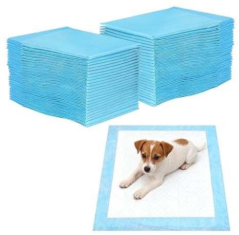 Zegnuem Trainingspads Für Hunde, 50 Stück Welpen Unterlagen, 45 ×60cm Tiere Pinkelmatte Mit 4 Schichten Leckage Design, Schnell Trocknender Oberfläche, Für Kranke Und Inkontinente Tiere