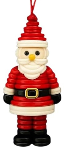 Dmuzsoih Weihnachten Button Ornament Kits, DIY Button Christmas Ornament Kit, Cute Santa Claus Buttons Craft Pendant Ornaments Kit, Fun Buttons Pendant Making Set Hanging Decor, Make Your Own Tree