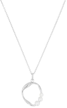 Tom Tailor Kette mit Anhänger für Damen, Sterling Silber 925, mit Süßwasserzuchtperle, 42+3 cm, silber, Geschenkidee, Halsschmuck, Damenschmuck, 2100554
