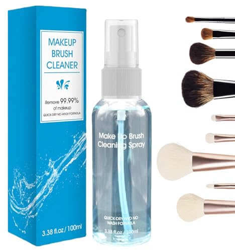 Spray nettoyant pour pinceaux, nettoyant pour pinceaux de maquillage pour poils synthétiques avec rafraîchissement instantané, matériau de solution avec fonction d'hygiène quotidienne, protection de v