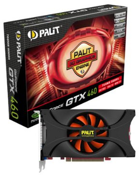 Palit NE5TX460FHD79 GeForce GTX 460 GDDR5 Carte Graphique - Cartes Graphiques (GeForce GTX 460, GDDR5, 192 bit, 3600 MHz, 2560 x 1600 Pixels, PCI Express 2.0)
