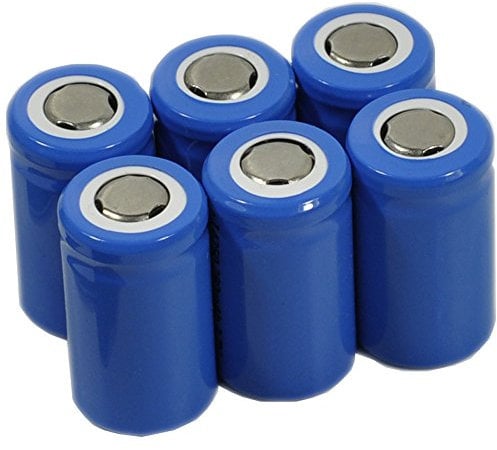 BTBAI 6x 14250 Battery ER14250 LS14250 ER14250H 1/2-R6 1/2-AA Rechargeable Top Flat 3.60V Li-ion for LED Flash Light Torch 280mah k1a