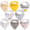 CITÉTOILE Baby Dreieckstuch Lätzchen Halstuch 8er Pack mit Druckknöpfen Baumwolle Weich Größenverstellbar Bestes Geschenk für Baby (3-24 Monate) (Modell 1)