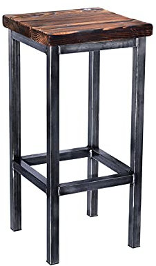 CHYRKA® Bartisch Stehtisch Barhocker Barstuhl BarMöbel SAMBOR Loft Vintage Bar Industrie Design Handmade Holz Metall (1 Hocker)
