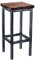 CHYRKA® Bartisch Stehtisch Barhocker Barstuhl BarMöbel SAMBOR Loft Vintage Bar Industrie Design Handmade Holz Metall (1 Hocker)