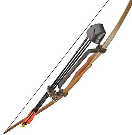 EL Toro traditioneller Anbauköcher aus Leder für Lang und Recurvebögen braun 41 cm