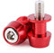 Motorrad Schieberegler Sturzschutz, CNC Sliders Stand, 8 / 10mm Motorrad Slider Ständer CNC Aluminiumlegierung Swing Arm Spool Sliders Stehen Swingarm Bobbins(10mm-Red)