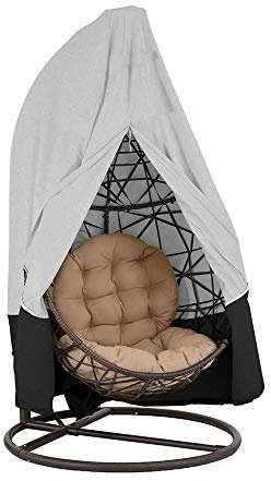 PETEMOO Jardin Rotin Osier Fauteuil Suspendu Imperméable Housse Meuble - Housse de Protection pour œufs Chaise