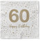Sovie HORECA Tissue Serviette Happy Birthday 60, 33 x 33 cm, Geburtstag Feier, 100 Stück