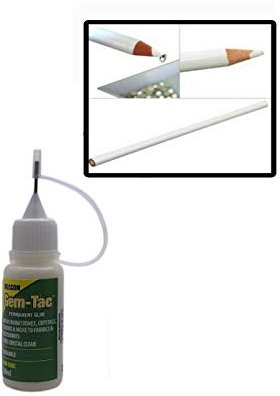 World of Sparkles Gem-Tac Glue Applying Crystal Rhinestone Diamante Diamond Arts & Crafts Projects Fashion Accessories Jewelry Making DIY 10ml with 1 Wax Picker Pencil Free