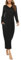 Sykooria Women's Long Nightgown Cotton Baggy Nightdress Plus Size Nightshirt Long Sleeve V Neck Sleep Dress Casual Sleepwear With Pockets(Black,XXL)