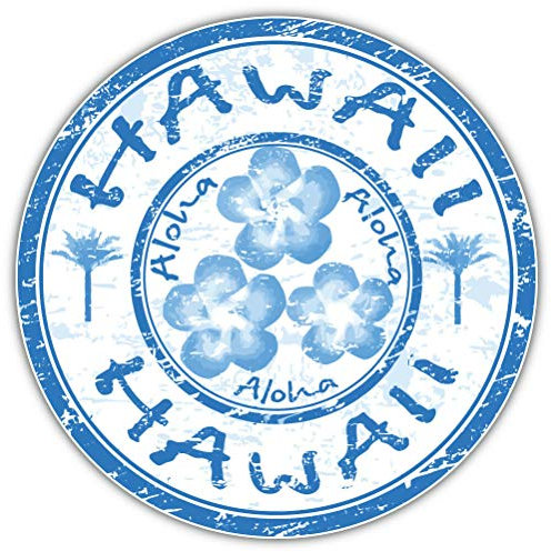 10cm! Klebe-Folie Wetterfest Made-IN-Germany Hawaii USA Staat Aloha H2413 UV&Waschanlagenfest Auto-Aufkleber Sticker Decal