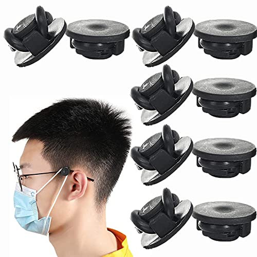 KFGJ Maskenhalterung, Maske Ohrhaken Brille, 10 Stück, Grip & Bender Maskenhalter aus Silikon zur Entlastung der Ohren über Nacken und Hinterkopf,Einstellbarer rutschfeste (NAUXIU)