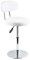 FURWOO Silla de café Silla de barbero Altura Ajustable giratoria Respaldo pequeño Tareas Sala de Estar Tienda Desayuno Hogar Cocina Silla de Bar Blanco