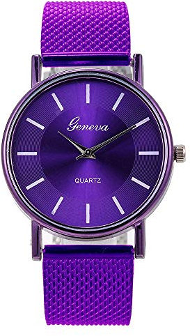 Armbanduhr Damen Uhren Schmuck Quarzuhr Analog Edelstahlarmband Muttertagsgeschenk Geburtstagsgeschenk Mode Frauen Mädchen Quarzuhr Frau High End Blue Glass Life wasserdicht Distinguished
