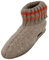 HAFLINGER Hüttenschuh Paul mit Kragen aus reiner Schurwolle Beige (Beigemeliert 46), EU Gr. 43