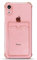 Tuokiou Clear Wallet Case for iPhone XR Upgrade Clear Card Slot Case Slim Fit Protective Soft TPU Shockproof Wallet Case with Cute Card Holder Pocket for Apple iPhone XR 6.1 inch (2018)(Pink)