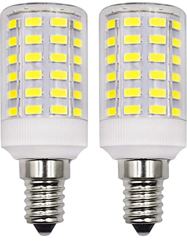 LED E14 7W Bulb 60W-70W Incandescent Bulbs Equivalent Cool White 6500K Compact Corn Light (SES) Small Edison Screw 1000LM AC95-265V Cooker Hood/ Salt Lamp/ Ceiling Fan No Flicker Non-Dimmable (2 Pack)