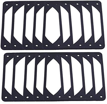 Runtodo 10Pcs 120mm Anti-Vibration Silicon Fan Gasket Noise Reducing Gasket Pad for PC Computer Case Fan