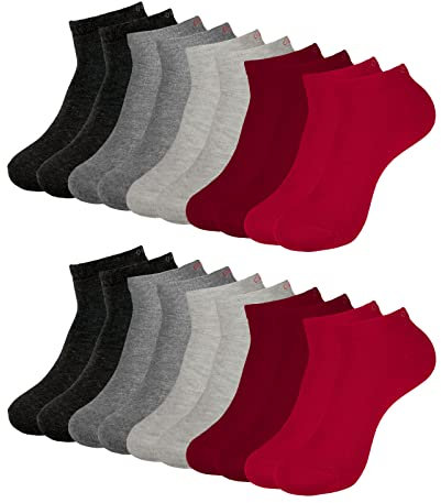 ONE STRANGE ROCK Herren Damen Sneaker Socken 10 Paar, Größe:35-38, Artikel:-501 bloody mary