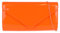 Girly Handbags Damen Plain Glänzend Clutch-Bag (Neon Orange)