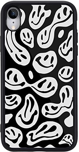 MAYCARI Compatible with iPhone 7/8/SE 2020 Case for Girls Women Children Happy Smile Face Hippie-E, Girly Aesthetic Pattern with Soft TPU Hard Back Protective Case for iPhone 7/8/SE 2020