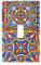 Messicano Talavera Piastrella di ceramica Duplex Prese Luce Interruttore Copertura Decorativo Piastra Parete per Interruttore Casa 11,5x7 cm Ceramica Italiana Piastrella di Ceramica