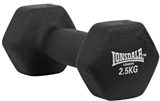 Lonsdale Fitness Dumbbells Fitness Weights Black 2.5 kg