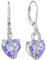 YL Damen Herz Ohrringe 925 Sterling Silber Tropfenohrringe Juni Geburtsstein Alexandrite Schmuck Geschenke für Mutter Freundin Damen