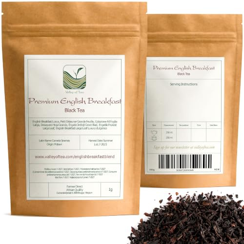 Tè Nero English Breakfast Foglie Sfuse - Robusto Colazione Inglese | corpo pieno e note maltate su foglia scura selezionata - perfetto con latte per iniziare la giornata