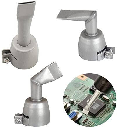 Heat Gun Nozzles,3Pcs Stainless Steel Hot Air Gun Nozzle,20mm 120 Degree,20mm 90 Degree,20mm,Flat Nozzle Welding Heat Gun Accessories for Welding PP PVC Plastic Sheet