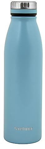 Kichna The Explorer Stainless Steel Water Bottle Double Walled Vacuum Insulated Leakproof Flask 24 Hours Cold and 6 Hours Hot No Sweating BPA Free for Gym, Work and Travelling 550ml - Powder Blue