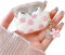 MINSCOSE Kompatibel mit AirPods Pro Klar Hülle,Niedliches Cartoon Blumenmuster Design mit floralem Schlüsselanhänger,Weiches TPU Schützendes Stoßfestes Gehäuse für AirPod Pro für Mädchen-Rosa