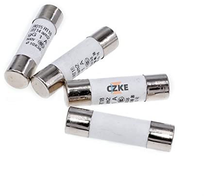 KLVN 5pcs 10 * 38 Fusible de cerámica de Golpe rápido 10x38mm Fusible 50 0V 0.5A 1A 2A 4A 5A 6A 8A 10A 16A 20A 32A RO15 RT18 RT14 (Size : 0.5A)