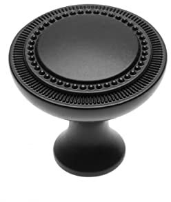 BRESKO 1-20 Stk Möbelknöpfe Möbelknauf Knopf Schrankknopf Schubladenknopf Knauf Möbelgriffe Schrank Schubladen Imperia (4, Schwarz matt)