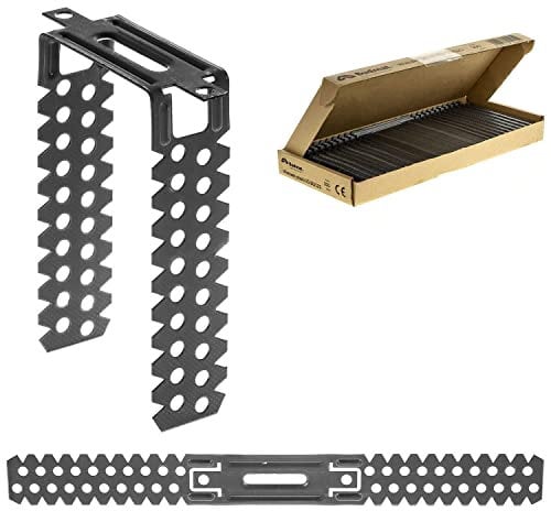 Appendino diretto ES 125 mm/0,8 – 100 pezzi, spessore: 0,8 mm, gancio a U per profili CD 60/27 e doghe in legno, accessori per cartongesso