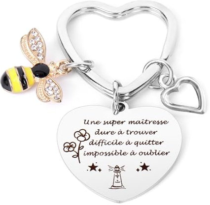 Cadeau Maitresse Porte Clef Maitresse Cadeau Noel Maitresse D'école Cadeau Maitresse D'école Fin D'année Cadeau Professeur Merci Cadeau Maitresse Noel Cadeaux Maitresse Cadeau Remerciement Original