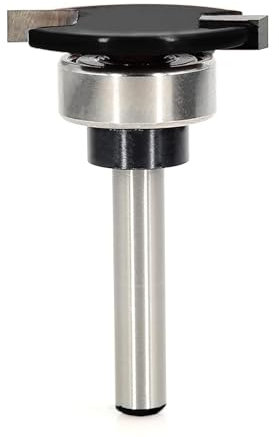Akylin Router Bits 1/4 Inch Shank - Top Bearing Slot Cutter Router Bit - 1-1/4 Cut Dia, 5/32 Height, 1/4 Depth, Carbide Tip Slot Cutting Bit/Slotting Cutter, for Wood Flooring Grooves