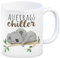Koala Kaffeebecher mit Spruch Auftragschiller eine bunte Tasse für die Arbeit lustiger Auftragschiller Teenager Bär Kaffeetasse Tiermotiv Spülmaschinenfest 300ml Motiv Schlafmütze