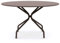 MONDO VIRO un mondo a casa tua Mondo Viro Runder Tisch aus lackiertem Metall ''Springtime'', für den Garten, 130 x 130 cm, 75 h (Bronze)